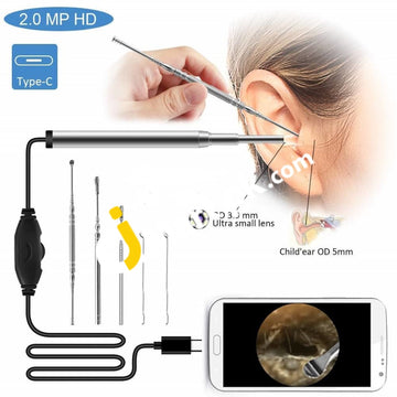Ear Cleaning Endoscope With Mini Hd Visual Camera 3.9Mm 3-In-1 Usb Removal Tool - Imported From Uk